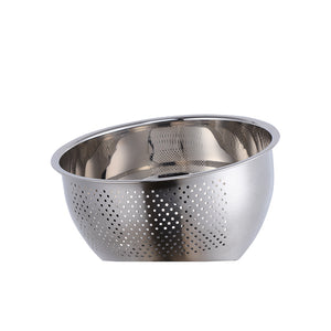 Rice Washer Strainer Bowl Washing Bowl  Stainless Steel Rinser Side Drainers Small Colander for Cleaning Fruits, Vegetables, With Versatile Kitchen Tool