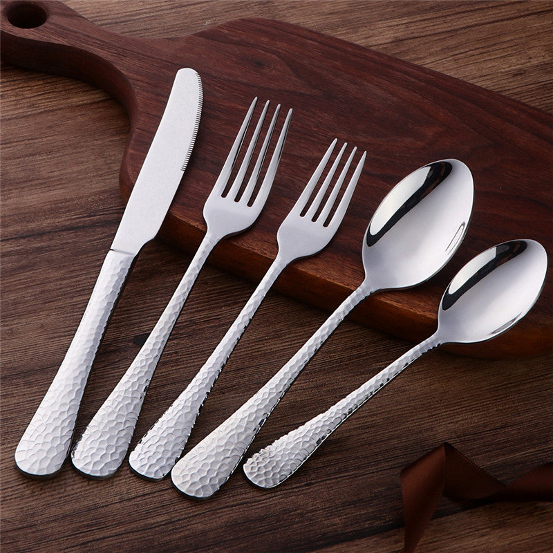 Buyer Star Bulk Sliver Stainless Flatware Set Mirror Polish Kitchen Hotel Party Cutlery Set
