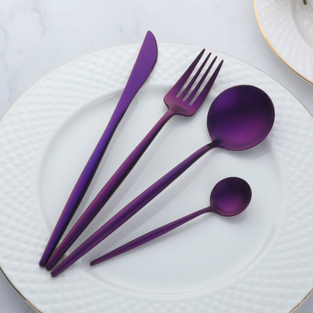 Cheap Price High Quality Stainless Steel Colorful Flatware Party Wedding Bar Tableware Set