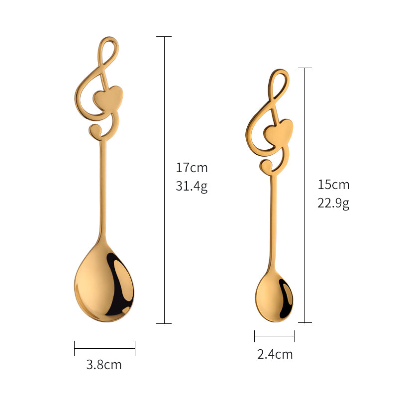 Stainless Steel Fruit Salad Creative Heart Shaped Note Dessert Spoon Metal Yogurt Honey Ice Cream Spoon