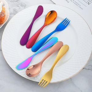 Toddler Kids Silverware Flatware Set, Preschooler Eating Utensils, Spoons Forks Butter Knives, Dishwasher Safe