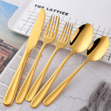 Buyer Star Bulk Gold Stainless Flatware Set Mirror Polish Hotel Party Cutlery Set