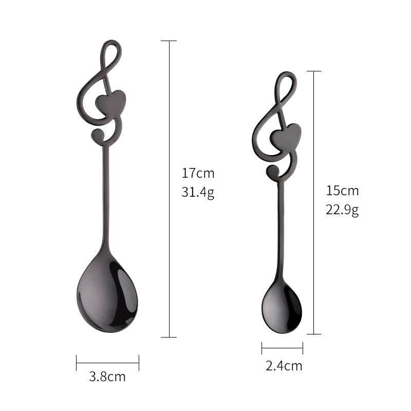 Stainless Steel Fruit Salad Creative Heart Shaped Note Dessert Spoon Metal Yogurt Honey Ice Cream Spoon