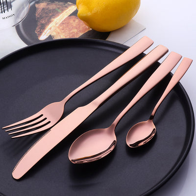 Amazon Hot Sale Cutlery Set Mirror Polished for Restaurant