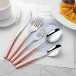 Hot Sale Gradated Rose Gold Mirror Polish Flatware for Party Bar