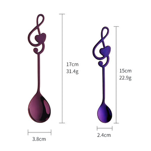 Stainless Steel Fruit Salad Creative Heart Shaped Note Dessert Spoon Metal Yogurt Honey Ice Cream Spoon