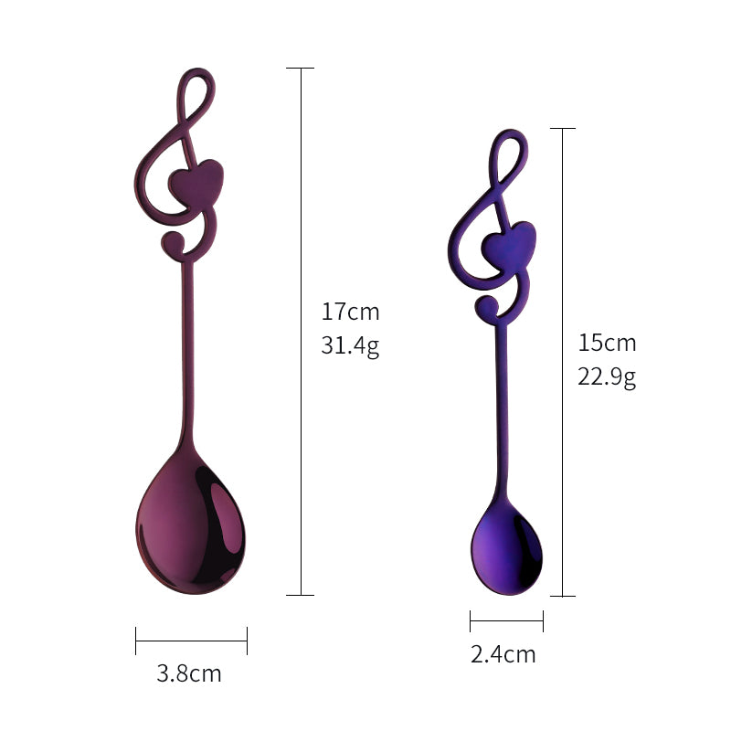 Stainless Steel Fruit Salad Creative Heart Shaped Note Dessert Spoon Metal Yogurt Honey Ice Cream Spoon