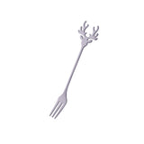 Buyer Star 50pcs Christmas Fawn Fork Stainless Steel Deer Head Dessert Fork