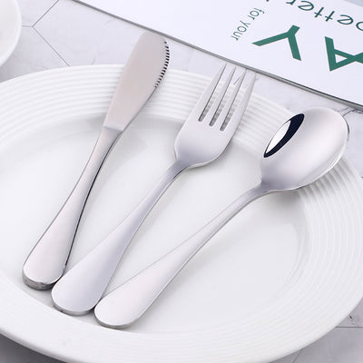 Buyer Star Wholesale Children Tableware Knife Fork Spoon Silver Cutlery Sets