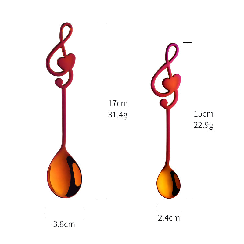 Stainless Steel Fruit Salad Creative Heart Shaped Note Dessert Spoon Metal Yogurt Honey Ice Cream Spoon