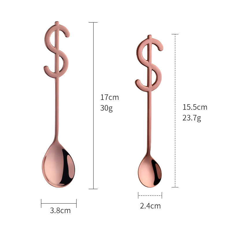High Quality Creative USD Stainless Steel 304 Ice Cream Tea Coffee Spoons