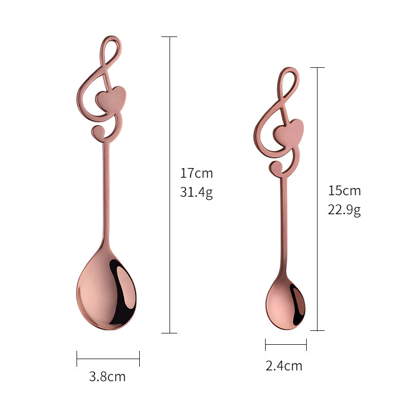 Stainless Steel Fruit Salad Creative Heart Shaped Note Dessert Spoon Metal Yogurt Honey Ice Cream Spoon