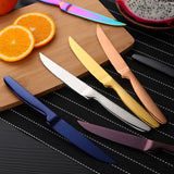 Amazon Hot Sale Stainless Steel Fruit Knife Various Colors for You to Choose from