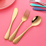 Buyer Star Wholesale Children Tableware Knife Fork Spoon Silver Cutlery Sets