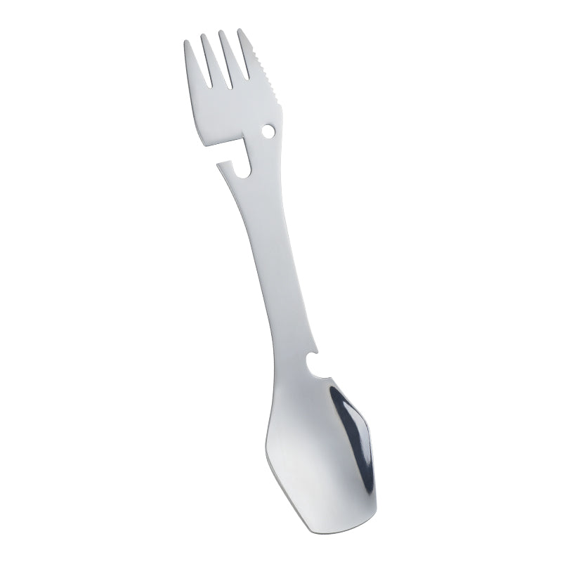 Outdoor multifunctional spoon Bottle opener, fork and knife, Outdoor tableware for camping trip, Field survival tools
