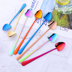 Hot Sale 18/10 Stainless Steel Creative Heart Shaped Ice Spoon Dessert Coffee Stirring Serving Spoon