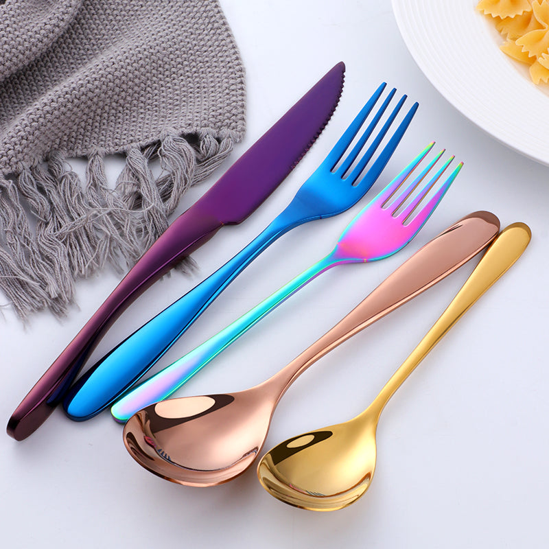 304 Stainless Steel Tableware Mirror Polish Rose Gold Flatware for Wedding Party Bar