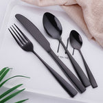 Wholesale Custom Cheap Stainless Steel Modern Dinnerware Black Cutlery Restaurant