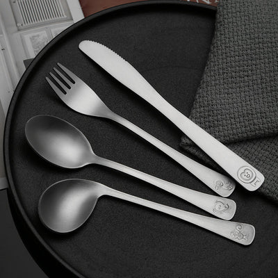 Luxury High Quality Western Cutlery Set Stainless Steel Silver Flatware Kitchen Wedding Fork Knife And Spoon Set