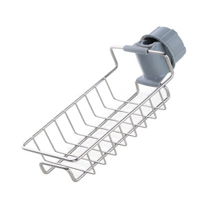 Stainless Steel Sponge Holder for Kitchen Sink Hanging Drain Rack, Soap, Brush, Towel Storage Rack Faucet Storage Rack