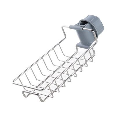 Stainless Steel Sponge Holder for Kitchen Sink Hanging Drain Rack, Soap, Brush, Towel Storage Rack Faucet Storage Rack