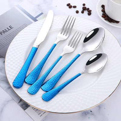 5-Piece Silverware Set Stainless Steel Tableware Cutlery Set for Home Restaurant, Modern Design