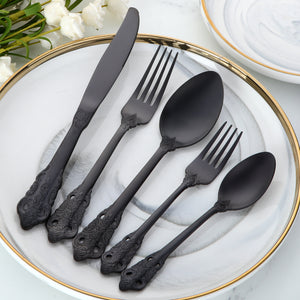Buyer Star Hot sales Top Seller Dinnerware Sets Noble Classical Palace Stainless Steel Relief Cutlery Sets