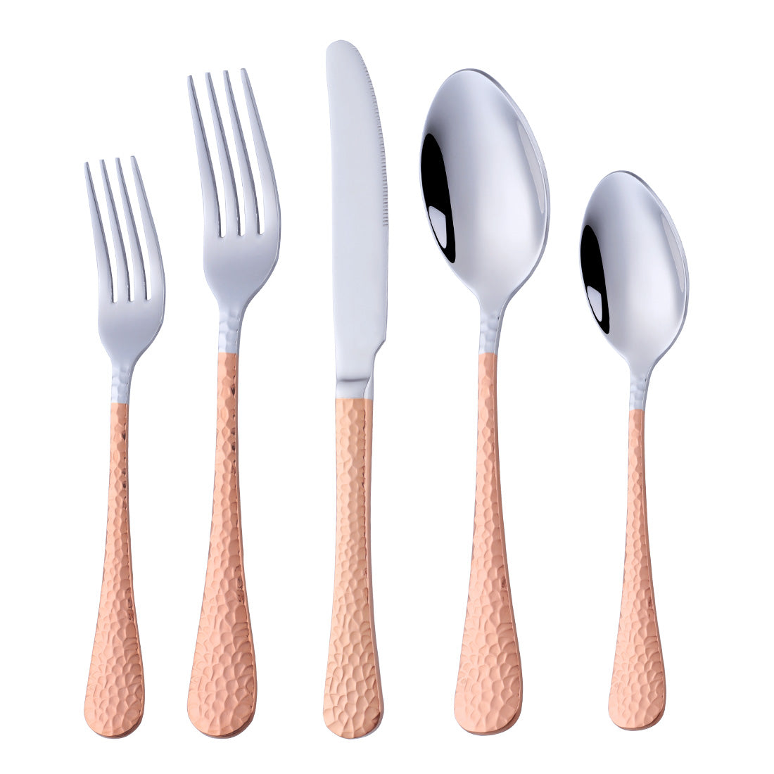 5-Piece Silverware Set Stainless Steel Tableware Cutlery Set for Home Restaurant, Modern Design