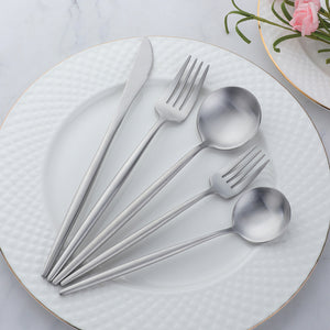 Support OEM ODM Cheap Price Stainless Steel Black Flatware Party Tableware Set