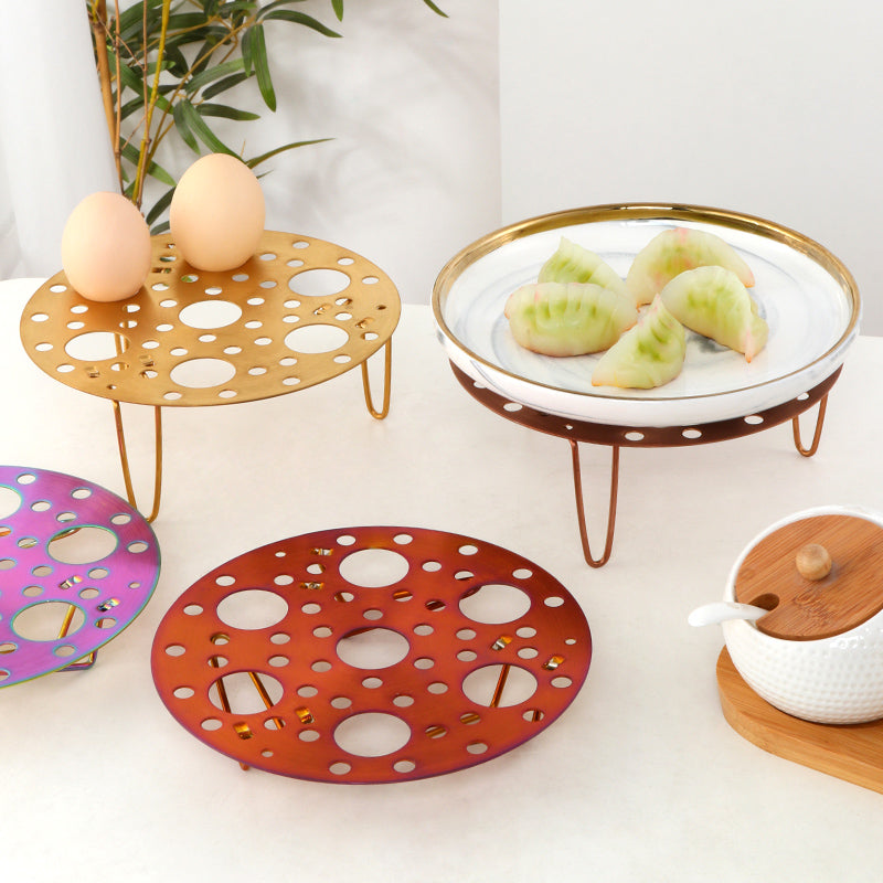 Steam Rack, Steaming Rack Stand, Steamer Basket, Heavy Duty Stainless Steel Metal Multi-function