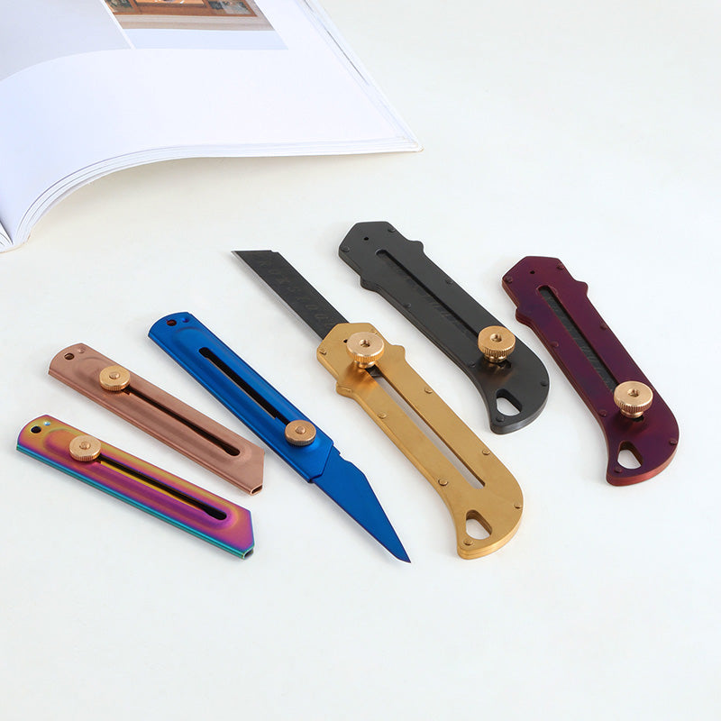 Mutipurpose Utility Knife Stainless Steel Retractable Box Cutter Safety Lock Design