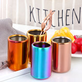 Buyer Star Stainless Steel Fruit Fork Cylinder Storage for Forks Spoon Chopsticks Kitchen Utensils