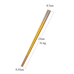 Chopsticks Reusable Lucky Design Gift Set Hand-made Stainless Steel Chopsticks
