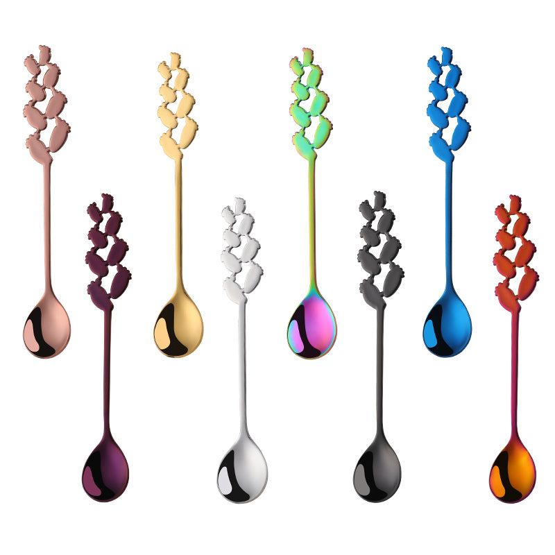 Wholesale Cheap Stainless Steel Korean Long Handle Spoon Coffee Stirring Dinner Spoon