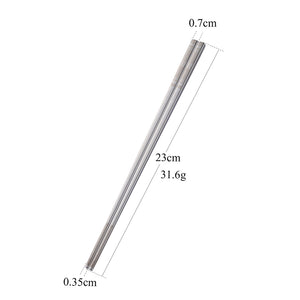 Chopsticks Reusable Lucky Design Gift Set Hand-made Stainless Steel Chopsticks