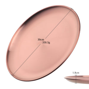 Buyer Star Stainless Steel Dinner Plates Dessert Salad Plates Set Dishwasher Safe