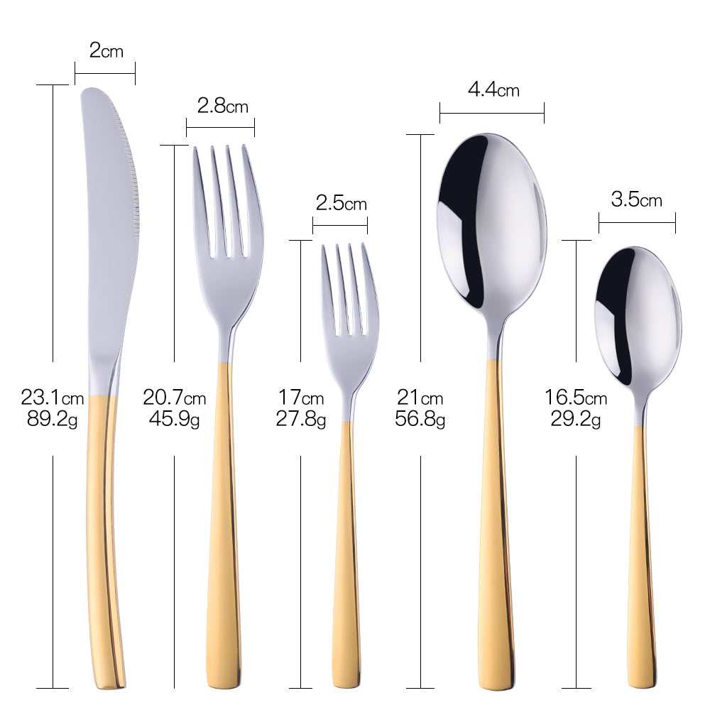 Accept OEM ODM Tableware Set Rainbow Color cutlery for Party