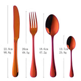 Factory Wholesale Best Price 304 Stainless Steel Tableware Magic Red