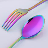 304 Stainless Steel Tableware Sets Rainbow Color Accept Customized