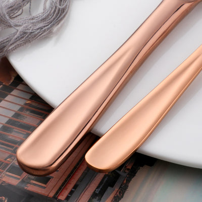 Factory Wholesale Stainless Flatware Set Rose Gold Kitchen Hotel Party Cutlery Set