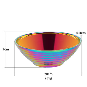 Buyer Star Stainless Steel Round Noodle Food Bowl Ramen Noodle Soup Bowl Tableware for Hot Pot