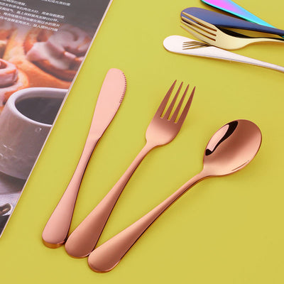 Buyer Star Wholesale Children Tableware Knife Fork Spoon Silver Cutlery Sets