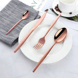 304 Stainless Steel Rose Gold Accept Customized Tableware Sets