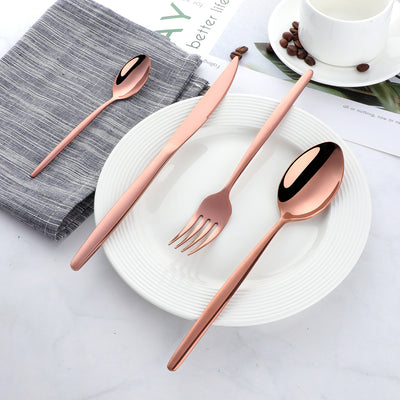 304 Stainless Steel Rose Gold Accept Customized Tableware Sets