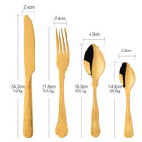 Stainless Steel Modern Design Dinnerware Gold Cutlery Sets for Restaurant or Wedding