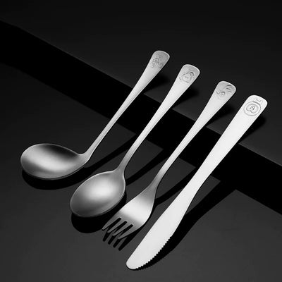 Luxury High Quality Western Cutlery Set Stainless Steel Silver Flatware Kitchen Wedding Fork Knife And Spoon Set