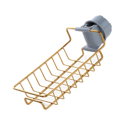 Stainless Steel Sponge Holder for Kitchen Sink Hanging Drain Rack, Soap, Brush, Towel Storage Rack Faucet Storage Rack