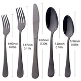 304 Stainless Steel Mirror Polish Tableware Sets Colorful Flatware