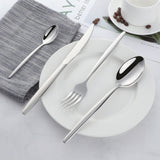 304 Stainless Steel Stylus Tableware Sets Silver Mirror Polish for Wedding Restaurant