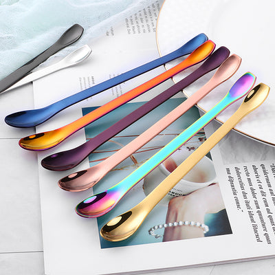 18/8 Stainless Steel Double Headed Spoon Design Long Stirring Spoon